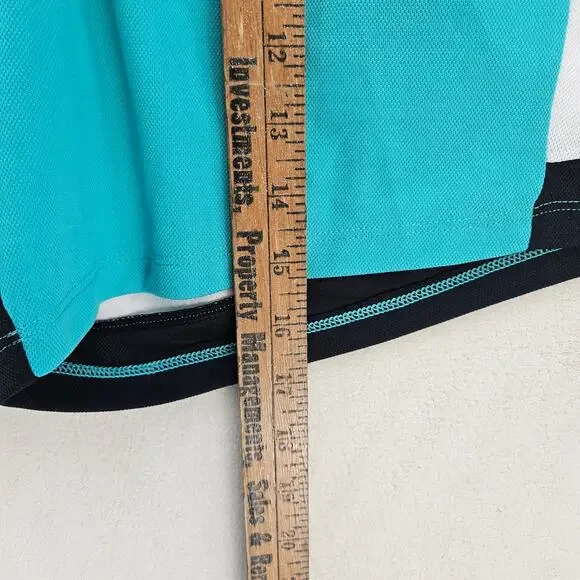 UNDER ARMOUR WOMEN'S LARGE ACTIVE SHORTS BLUE BLACK WHITE - Picture 7 of 7